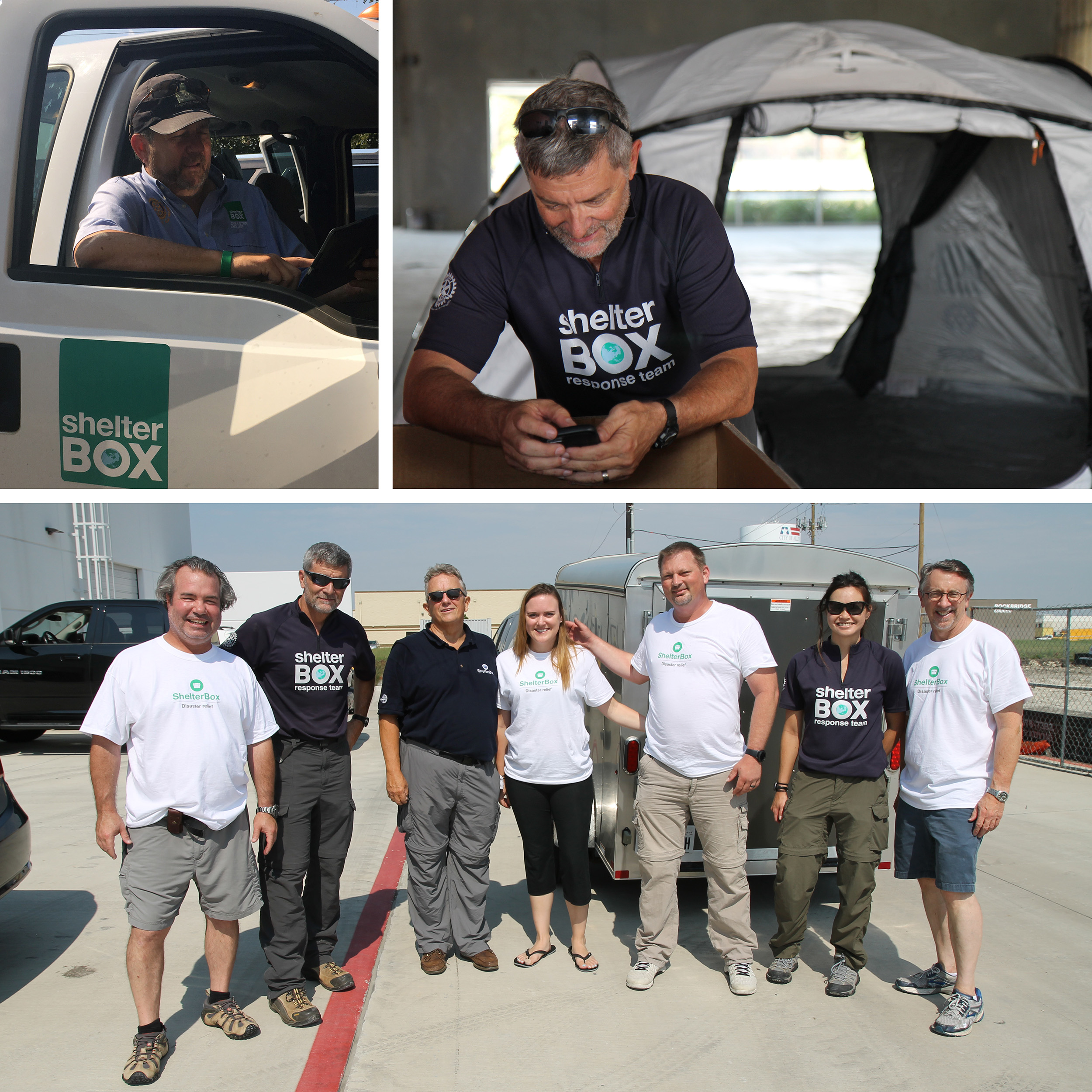 ShelterBox volunteers assist with the Hurricane Harvey disaster response