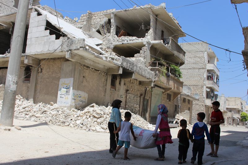ShelterBox responding in Aleppo, Syria Streets reduced to rubble Aleppo, Syria