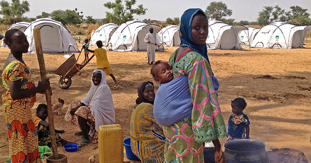 Women and Children at a camp in Niger