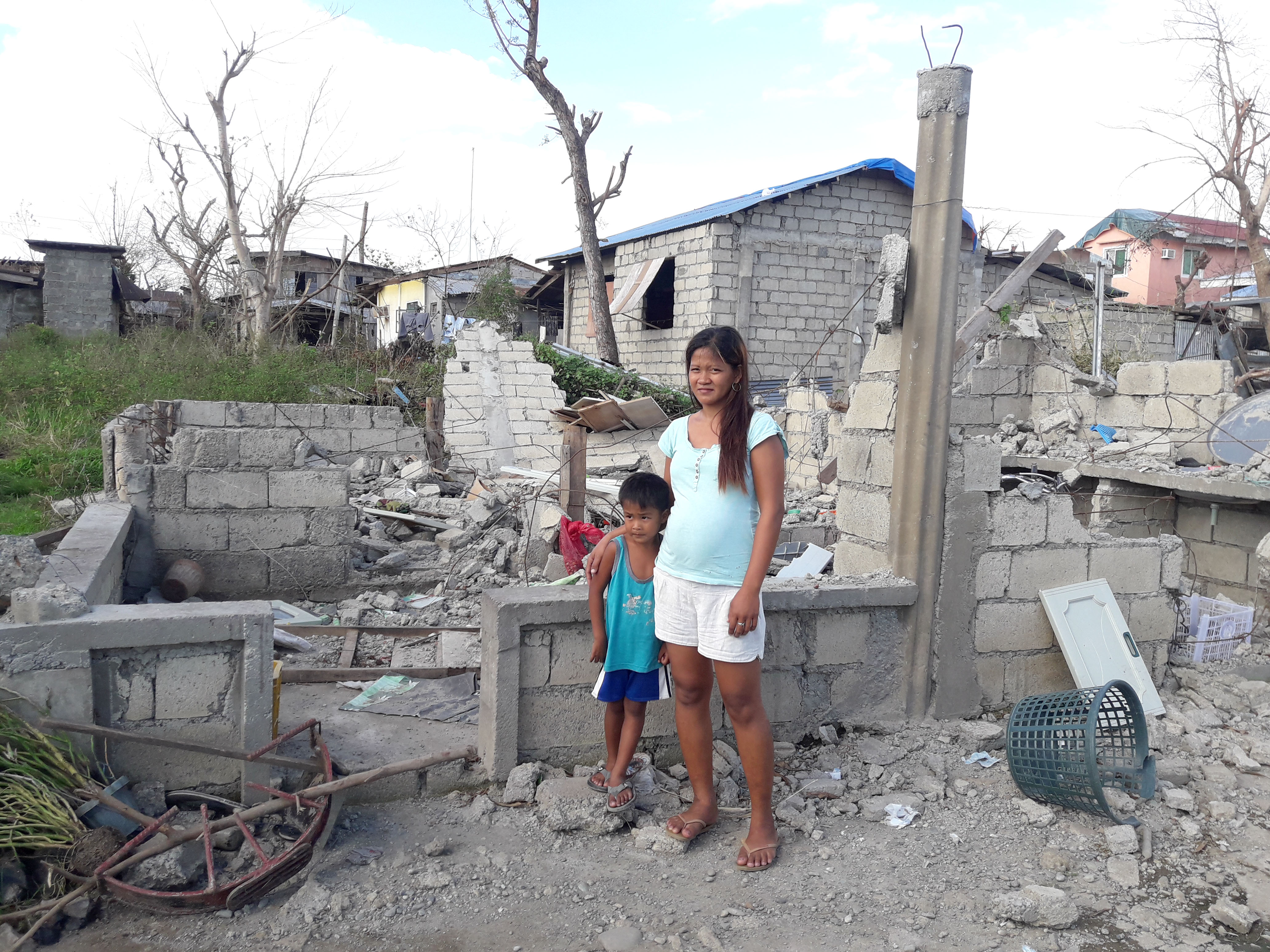SB_Philippines_Jini_CaseStudy_2018_01 Even cement and cinderblock structures were leveled by the wind and rain