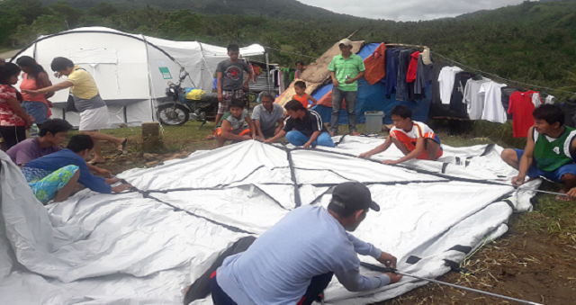 Setting up a Tent