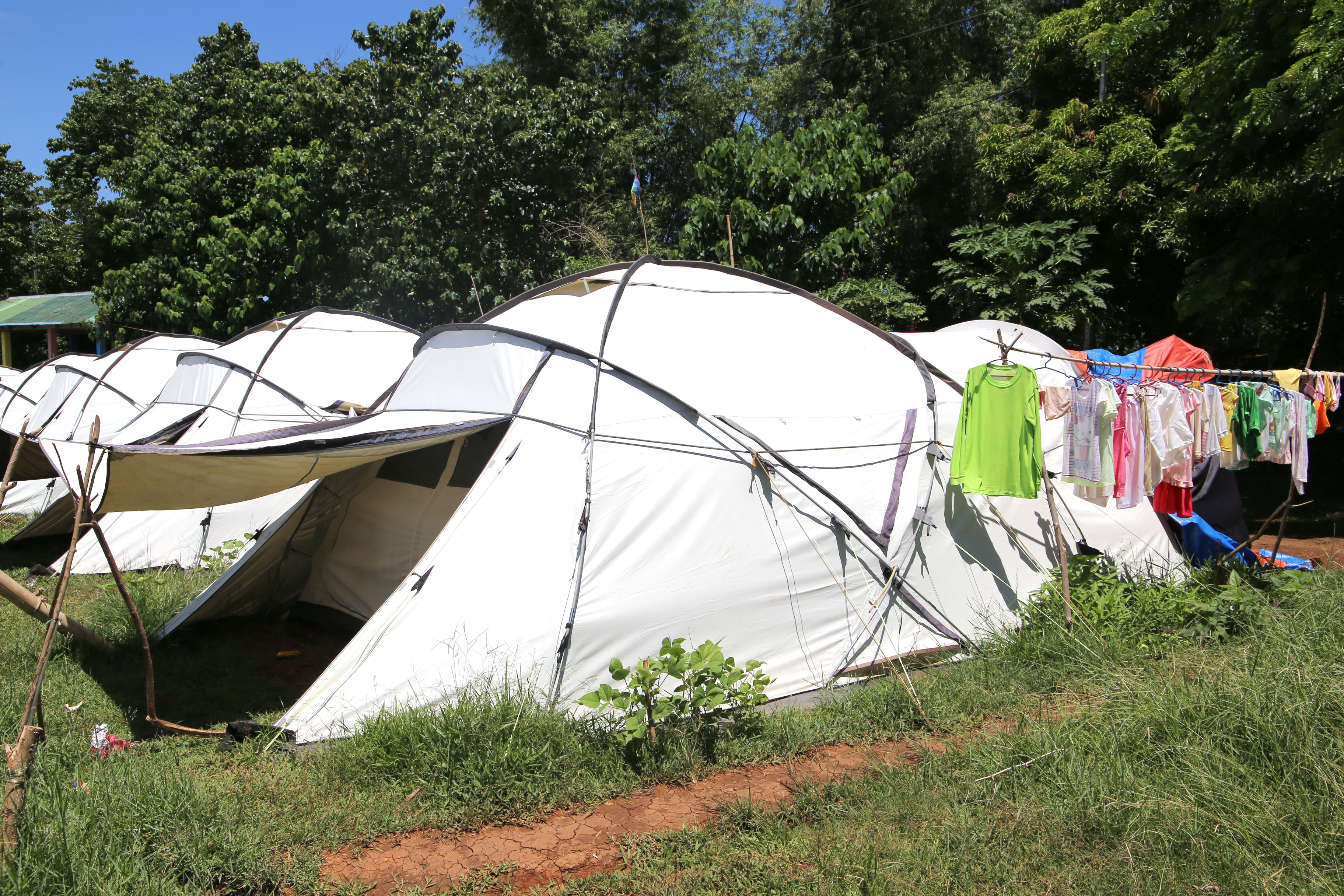 Jenny's Tent with clothesline