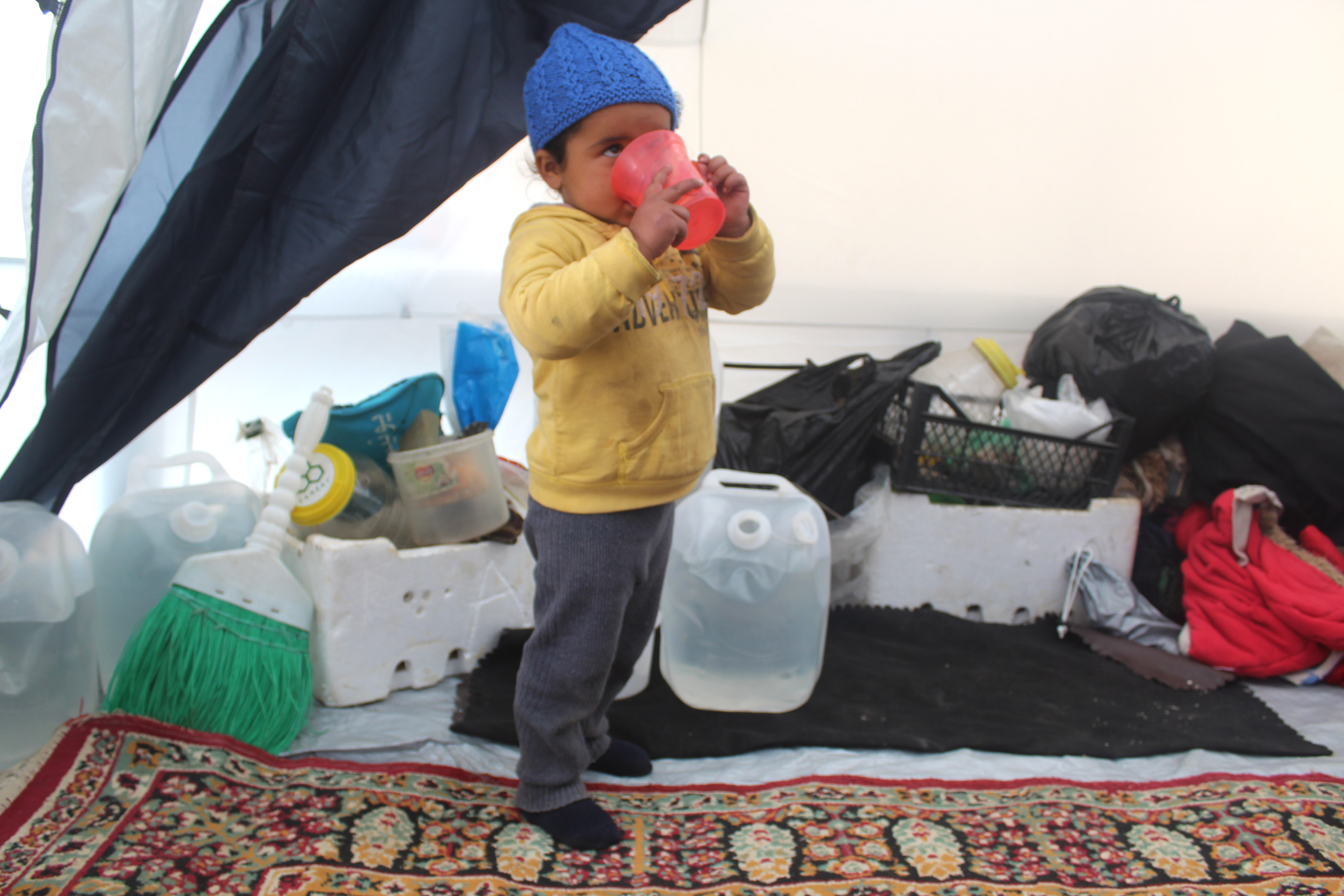 Young boy with his sippy cup