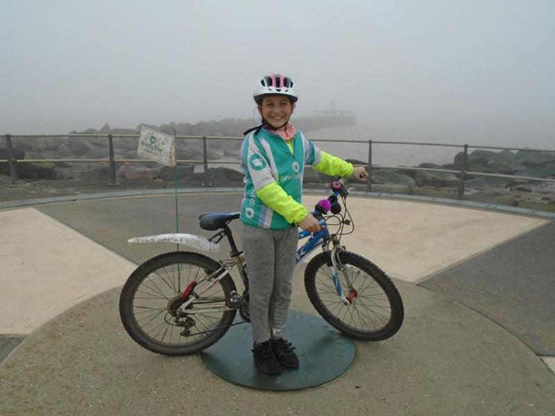 Emily and her bicycle