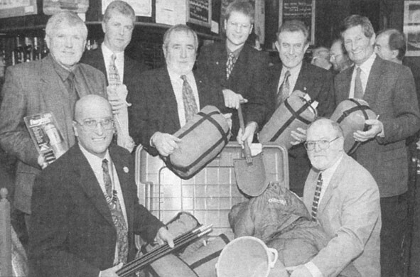 The original Helston Lizard club with a Shelter box