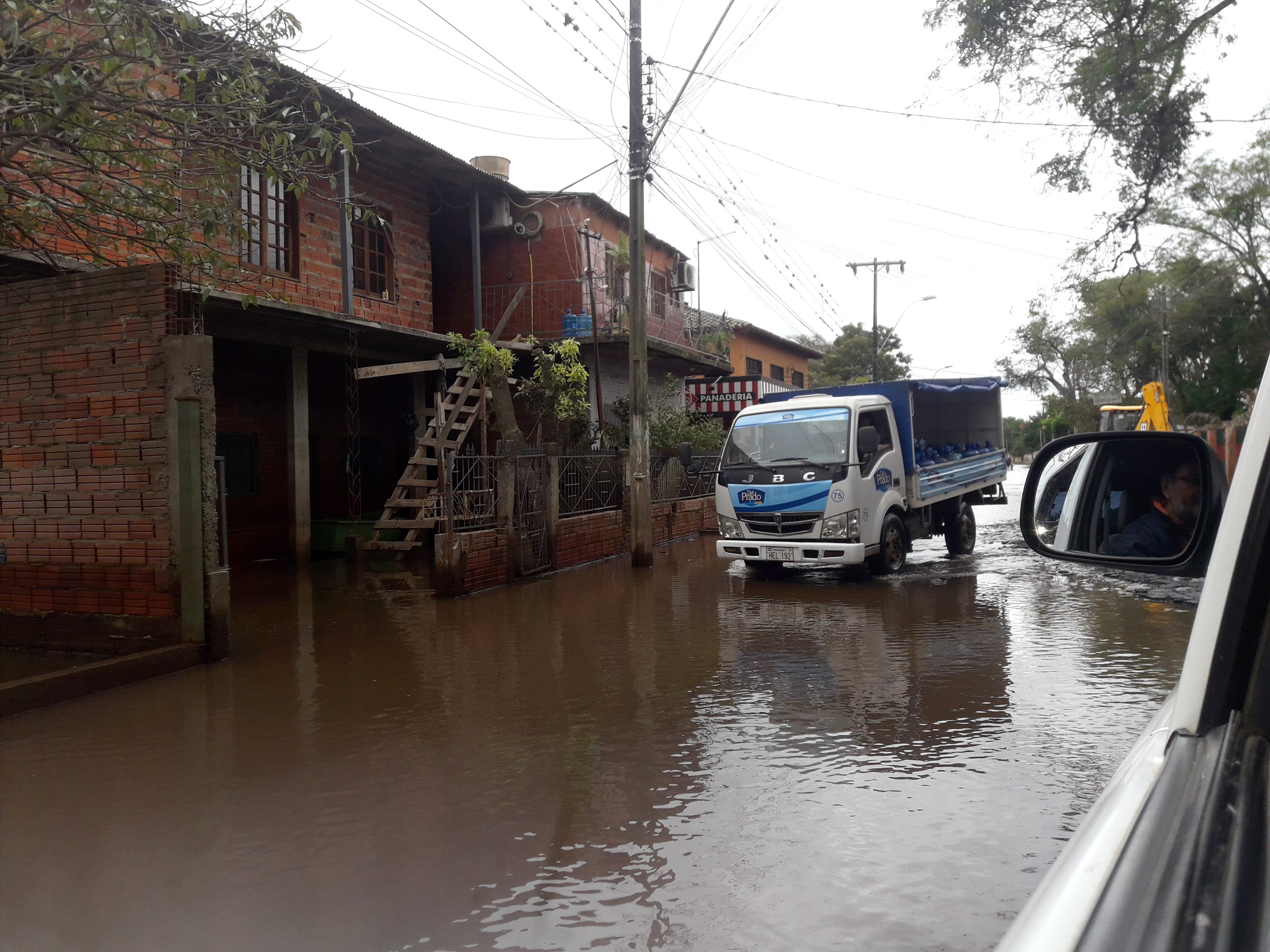 Street covered in water