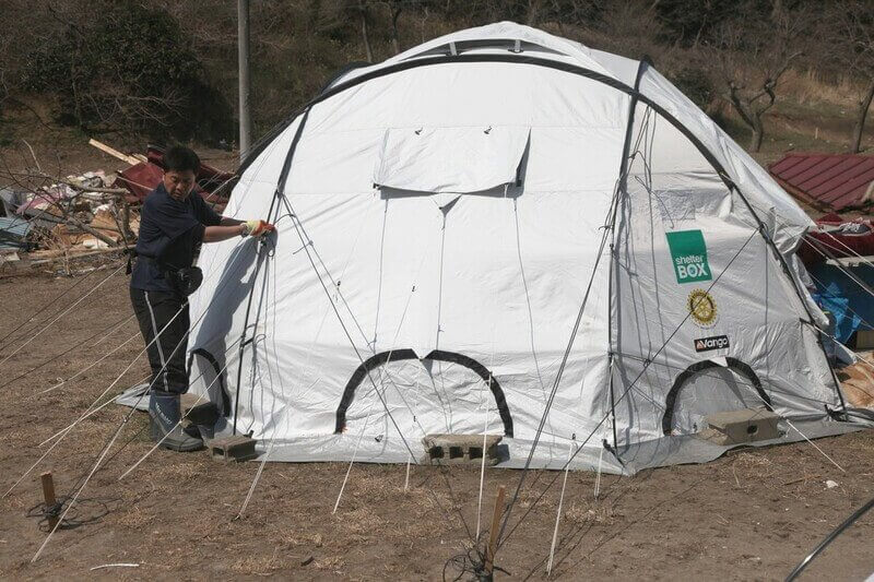 Setting up a Tent