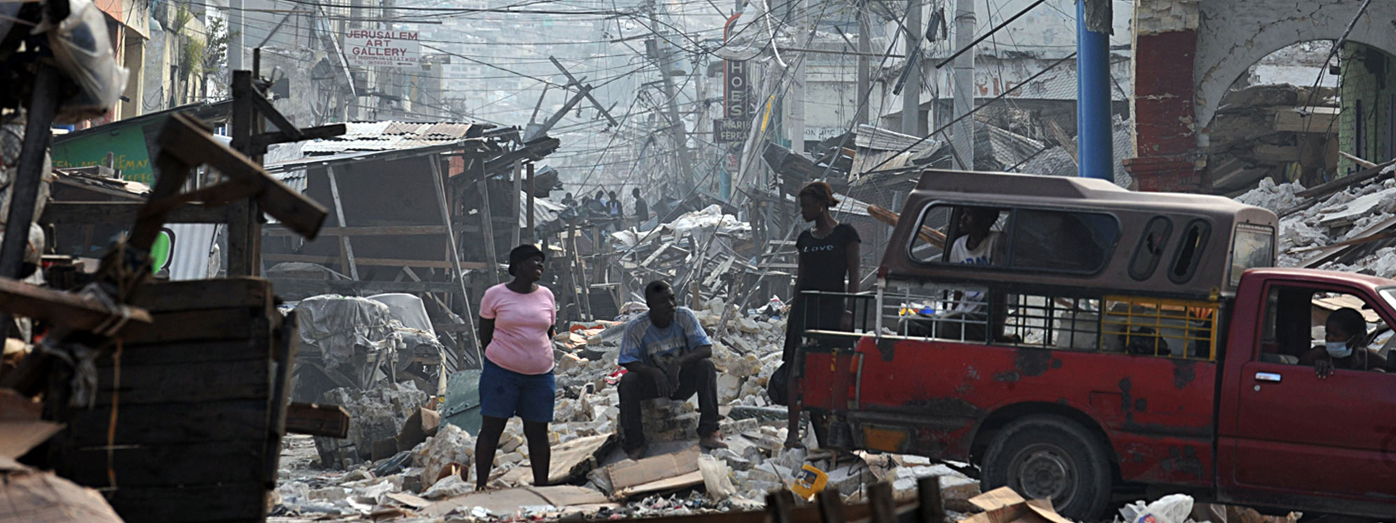 destruction in Haiti