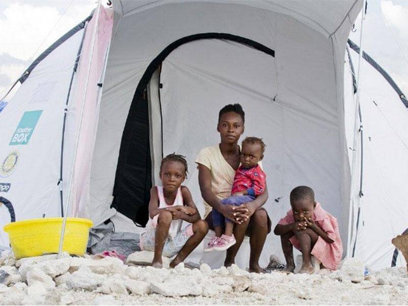 ShelterBox tent where it is most needed, providing a roof during storms