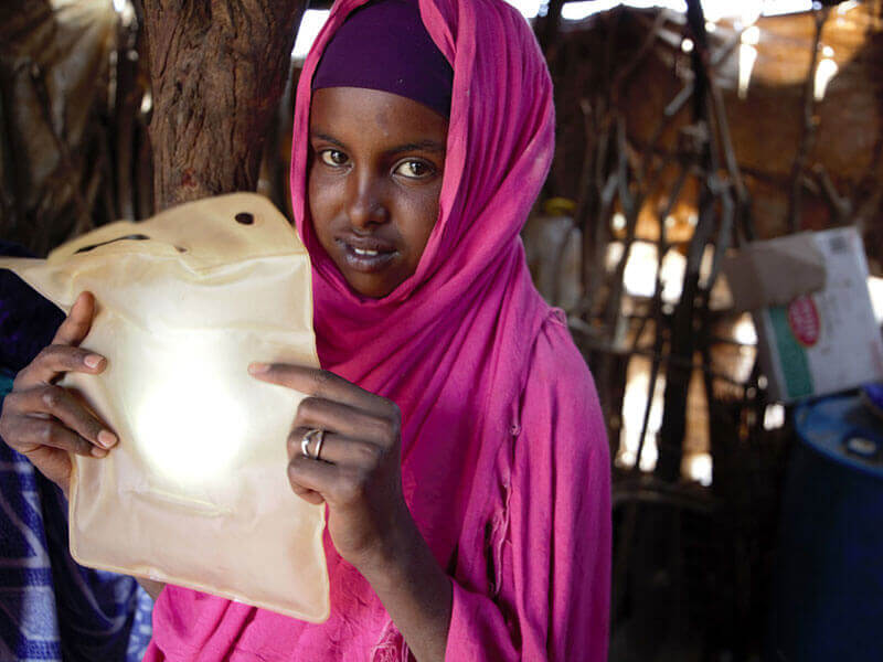 Rahma holding rechargeable light