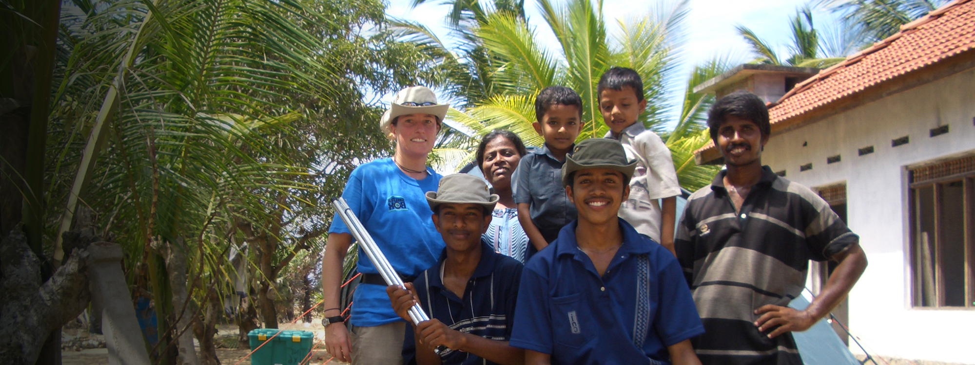 Rachel with local volunteers