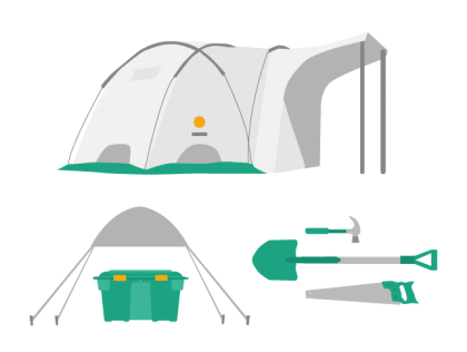 Tents and tools