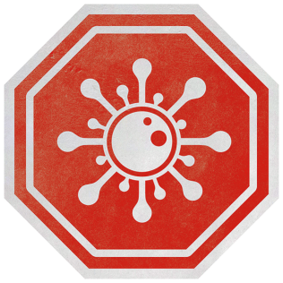 COVID-19 Bacteria Warning Sign