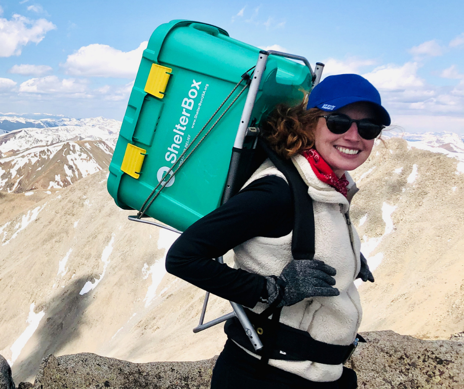 Britt on a brisk morning on the mountain top